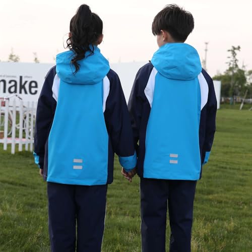Kids 3 in 1 Waterproof Jacket Detachable Hood Windproof Coat Boys Girls Inner Fleece Kids Outerwear4