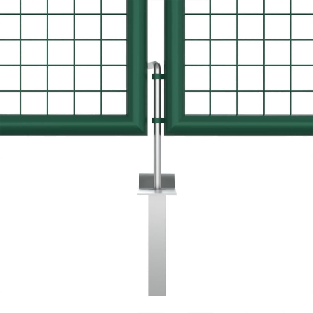 Mesh Gartentor Doppelflügeltor Doppeltor Gartentür Zauntor Hoftor Zauntür Gartenpforte Einfahrtstor Tor Stahl,390 x 125 cm