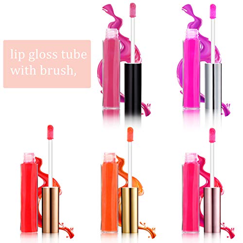 Blulu 30 Piece Lip Gloss Tube 10 Ml Empty Refillable Lip Balm Bottle Clear Plastic Lip Gloss Container Reusable Lipstick Bottle With Rubber Insert For Lipstick (Assorted Colors) #TOP3