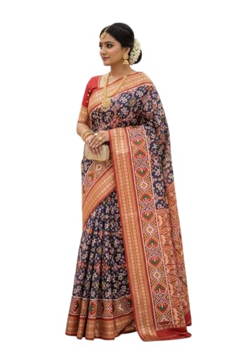 Image of SATIKA VASTRAM Tussar Silk Saree Solid Design Pure Soft Thread Weaving Contrast Border And Rich Pallu With Blouse Piece