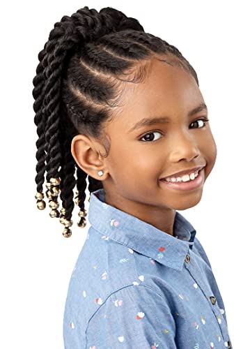 Outre Lil Looks Drawstring Ponytail - BEADED TWISTS 12" (4)