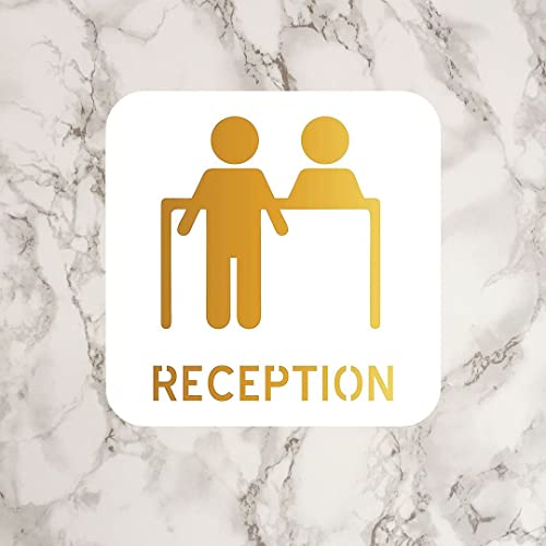 Image of CVANU 1pc Reception Acrylic Sign Board for Office /Business /Hospital Sign SelfAdhesive Board c29