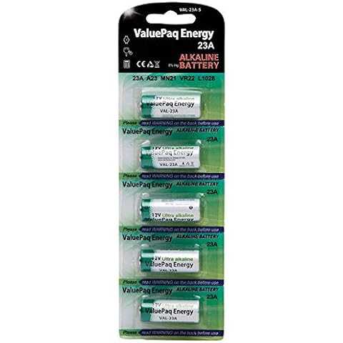 Dantona VAL-23A-5 ValuePaq Energy 23A Alkaline Cylindrical Batteries, 5 pk Cover