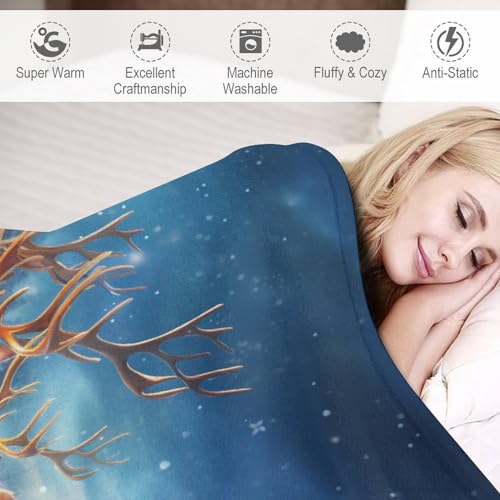 Couverture Le père Noël douce en flanelle pour voyager et canapé - 4