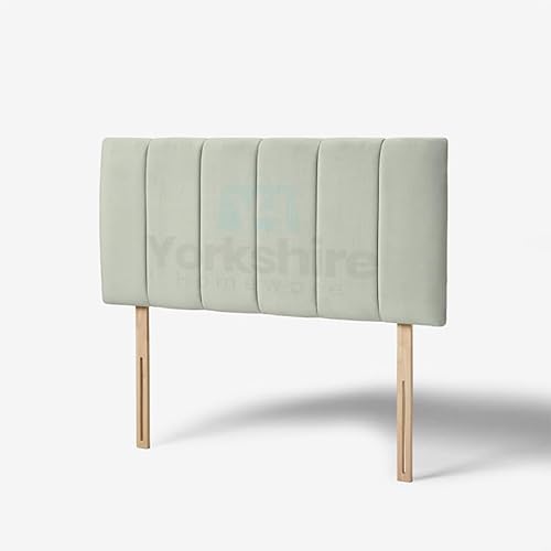 YORKSHIRE HOMEWARE Padded Lined Headboard | Lined Headboards in Plush Velvet Fabric | Bed Bedroom Decor Hotel Furniture (Grey, 3ft Single)