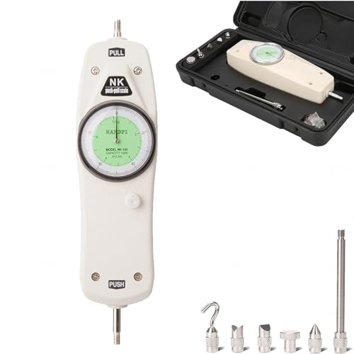 Force Gauge, NK-10 Mechanical Analog Dynamometer, 10N Force Measuring Instrument Push Pull Force Gauge Meter with Portable Carry Box