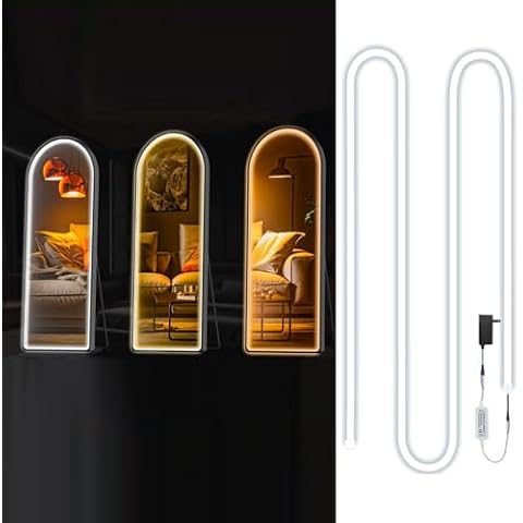 JUNWEN Vanity Rope Lights for Mirror with Remote Control and Power Supply, Waterproof, 16.ft/5M 600 Dual Color LEDs Hollywood Style Mirror Makeup Lights for Bathroom(Mirror Not Included) Cover