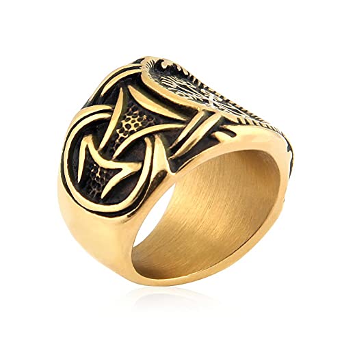 Anillo brújula vikinga Vegvisir en acero inoxidable miniatura 2