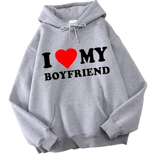 I Love My Boyfriend Hoodie I Love My Girlfriend Sweatshirt Valentines Day Gift