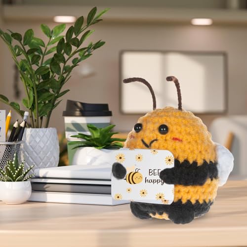WenmthG Pocket Hug Biene Glücksbringer Geschenke, Glück Biene Positive Geschenke, Positive Kartoffel Deutsch Ersatz - 1 St