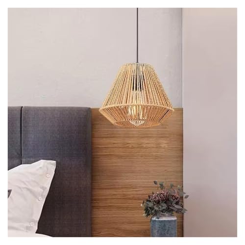 Retro HandWoven Hemp Rope Branch s Restaurant Living Room Cafe Decoration Hanging Lamp E26 Light Source Pendant