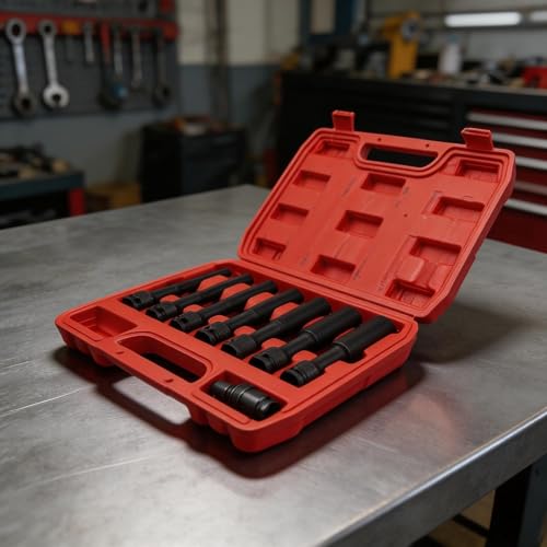 Juego de llaves de impacto para extraer tornillos hexagonales internos en motores pesados 4