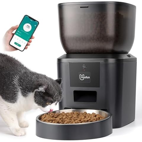 HOOFUN Wifi Automatic Cat Feeder with Timer Cover