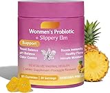 FW ZONE Juicy Feminine Probiotic Gummies for Women - Pineapple Flavor, Supports pH Balance & Gut Health, with Slippery Elm, Vegan, Digestive & Immune Support, 60 Count