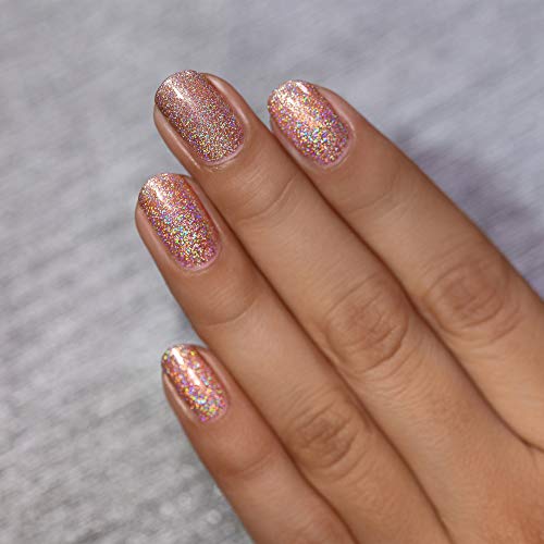 Image of ILNP Caroline - Glistening Rosy Copper Holographic Nail Polish