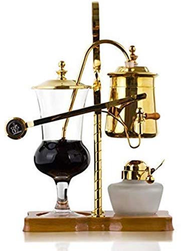 Fortgeschrittene manuelle Kaffeemühle - Siphon Kaffeekanne Set Kaffeesiphon Edelstahl Kaffeekiste Siphon Maschinenbox, 4-5 Tassen, 27 * 12 * 37,5
