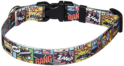 Image of Yellow Dog Design Vintage Comic Strip Dog Collar - Size Medium 14 inch - 20 inch (1 inch Wide)