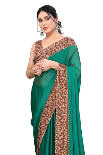 Image of MIRCHI FASHION Saree for Woman Chiffon Madhubani Print | Breathable Comfortable Printed Saree for Office and Regular Use (Available in 15 Designs)