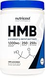 Nutricost HMB Powder (Beta-Hydroxy Beta-Methylbutyric) 250 Grams - Gluten Free & Non-GMO