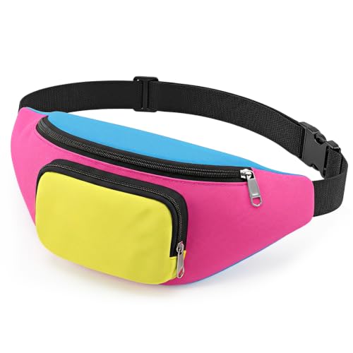 Sac taille neon 80s 90s 2 poches homme femme