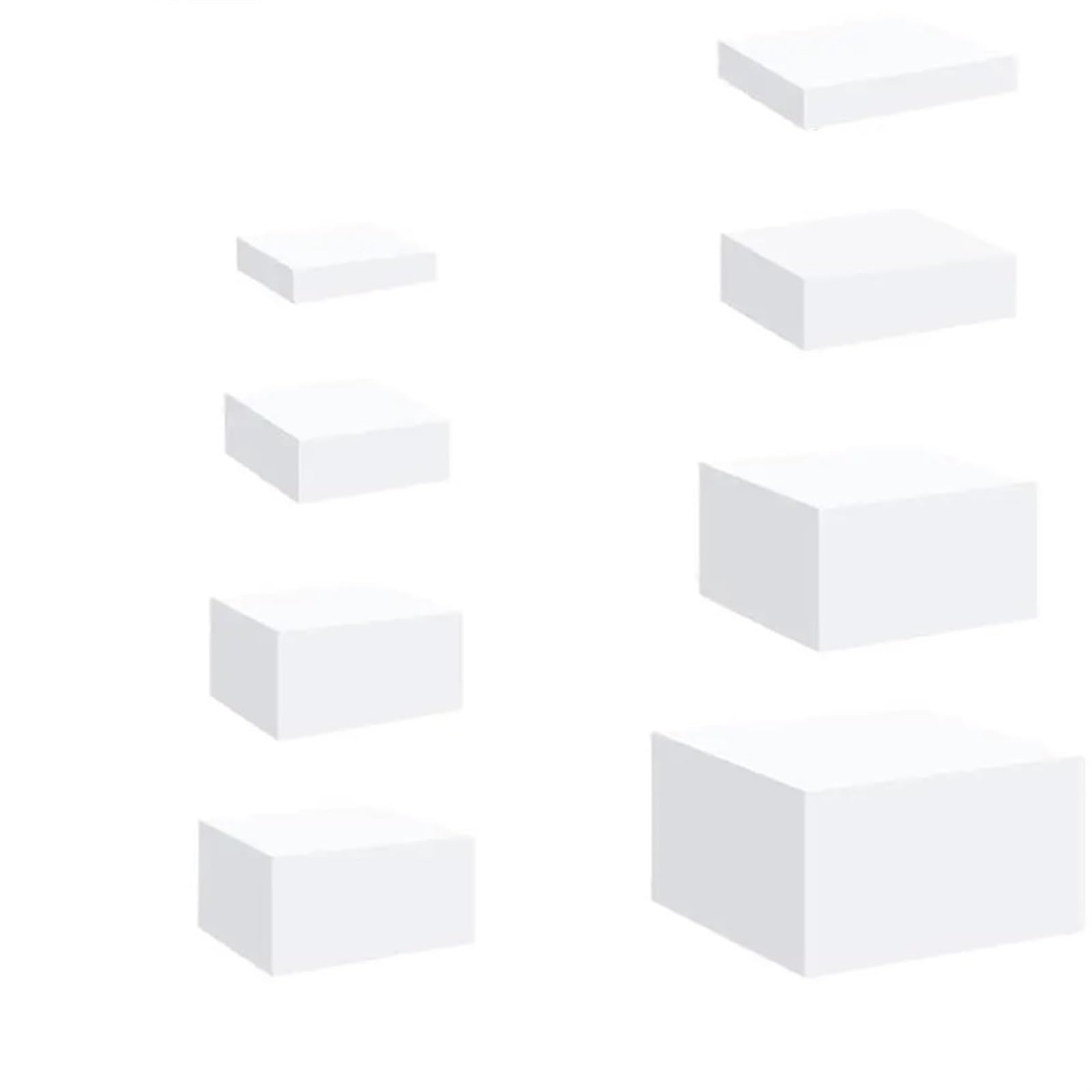 YDYAENIO buffet risers 8Pcs Display Riser Box Table Stand for Buffet Nesting Stands for Food Collection Catering Cake Cosmetics for Buffet Catering Jewelry Figures Display(WHITE)