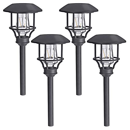 Sterno Home Gl29408Bk4 Solar Led Path Light Kit, 10 Lumens, Black, 4-Pack #TOP18
