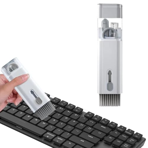 Image of 7 in 1 Laptop Cleaning Kit Keyboard Cleaner,Computer Screen Cleaning Brush Tool,Computer Cleaning Tools Kit Corner Gap Duster Keycap Puller(Grey)