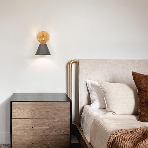 Image of classy leaves Wall Sconces, Modern Farmhouse Sconces Wall Lighting, Mid-Century Wall Sconce Light Fixture for Bathroom, Bedroom, Kitchen, Living Room, Brushed Antique Silver and Gold