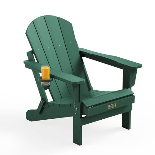 SERWALL Folding Adirondack Chair, weather resistant