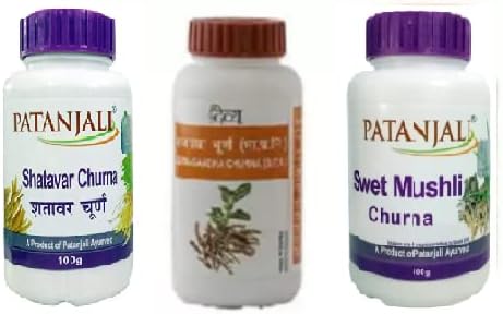 Shatavar, Swet Mushli, Ashwagandha Churna Powder (100 g Each)