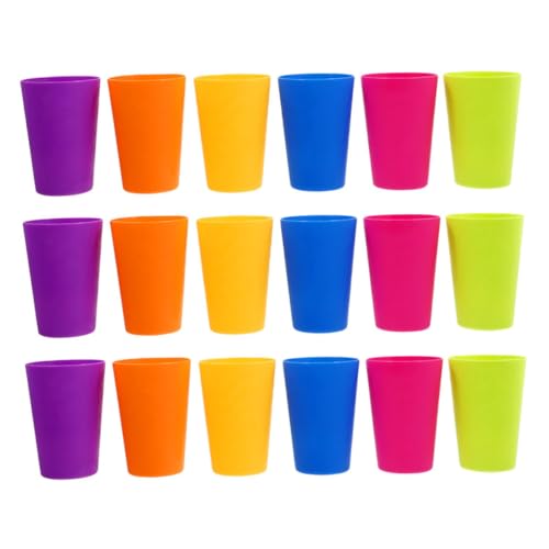 ABOOFAN 18pièces Lot de Gobelets Plastique Réutilisables Verres à Eau et Boissons Gobelets Décoratifs Incassables pour Fêtes et Réunions
