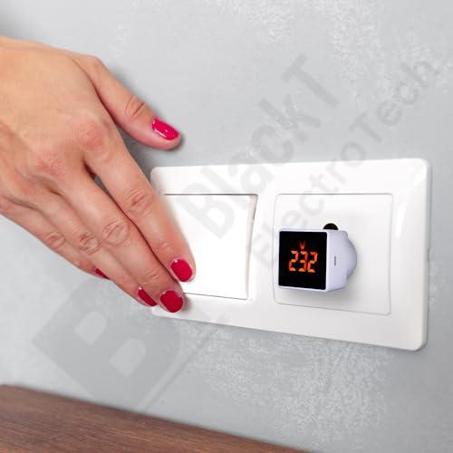 Image of Blackt Electrotech (BT71PL) Plugin Digital Voltmeter Panel Meter LCD AC Voltmeter Volt Tester Small Size (1), White