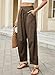 Dokotoo Women's Barrel Casual Striped Pants High Waisted Wide Leg 2026 Spring Fashion Balloon Trousers with Pockets Tapered Dressy Business Casual Work Outfits Cruise Outfits,Brown Stripe Large