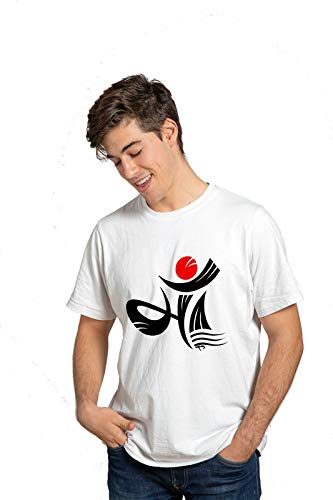GOOD CHEER ENTERPRISE Maa Love Hindi Text Printed Round Neck T-Shirt Crew Neck Half Sleeve Casual Tees for Men Dry Ft Sport Material Small