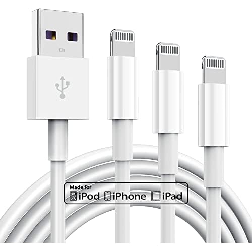 3 Pack Apple MFi Certified iPhone Charger Cable 10ft, Lightning to USB Cord, 2.4A Fast Charging,Apple Phone Long Chargers for iPhone 12/11/11Pro/11Max/ X/XS/XR/XS Max/8/7/6