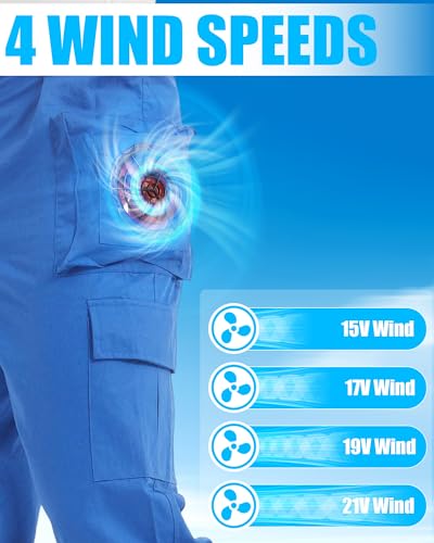 Cooling Pants with 2 Fans - Men and Women 21V Air Conditioner Fan Work Pants, with 20000mAh Battery2