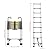 Telescoping Ladder 8.5 FT Aluminum Lightweight Extension Ladder with Hook,Heavy Duty 330lbs Max Capacity, Multi-Purpose Collapsible Ladder for RV or Outdoor Work,Telescopic Ladder (H:8.5 FT)