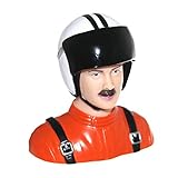 Joy-Button 1x Sportflieger Figur für Modell Flugzeug 1/6 Pilot Büste Copilot Helm Kunstflieger Pilotenpuppe Cockpit Besatzung Neu (Orange)