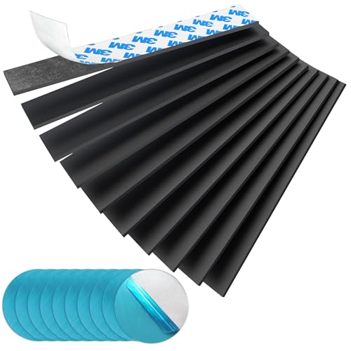 Magnetic Strips with Adhesive Backing Magnet - Heavy Duty Sticky Magnet for DIY Projects - 10 Pack with Metal Plates - Cut to Shape - Strong Hold & Durable - Ideal for Tool Racks Fridge