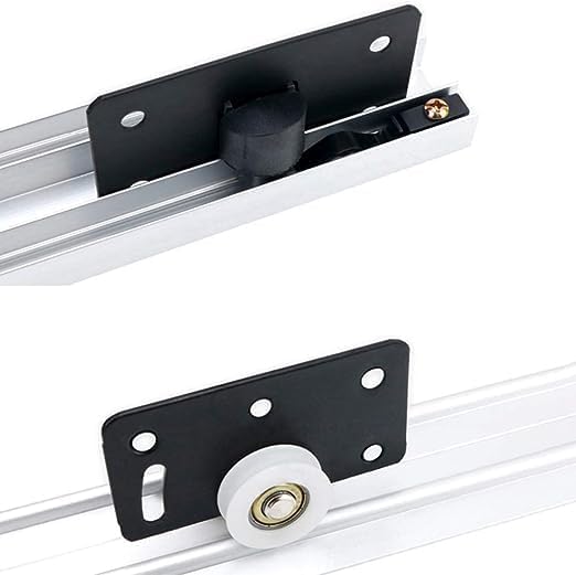VICTAC Black Sliding Door Rollers Wardrobe Nylon Pulley Wheel Cabinet Caster, Door wheels with silent Bearing High load-bearing Roller of 1 Set 2