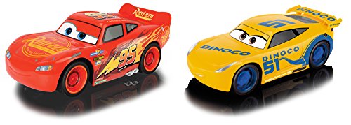 Dickie Toys 203087005 - "Cars 3 Twin Pack Turbo Racer Lightning McQueen + Cruz Ramirez", RC Fahrzeug Set, ferngesteuerte Autos, 1:24, 17cm – Bild 3