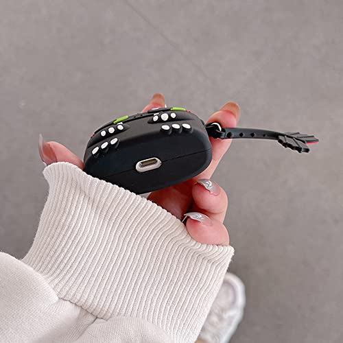 Zostland Airpods 3 Case,3Rd Gen Thick Soft Portable Finger Ring Silicone Skin Cover Case [Front Led Not Visible] Compatible With Apple Airpods Case(3Rd Gen Black Dragon) #TOP2