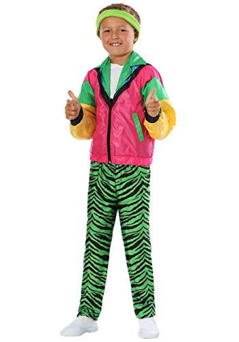 Disfraz Completo Niño 80s Retro con Chaqueta Neon y Banda miniatura 1