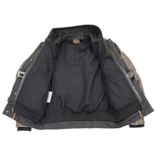 Image of Milwaukee Leather Men's Premium Leather Motorcycle Riders Vented Jacket with Removable Hoody Liner