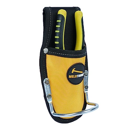 Image of MELOTOUGH Plier Holster Tool Holder and Heavy Duty Steel Loop Hammer Holder for Tool Belt Work Organizer Pocket Durable and Compact Tool Holder for Construction,Electrician