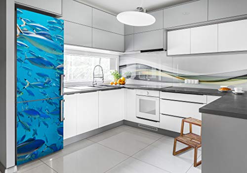 Pegatinas refrigerador Tulup para cubrir arañazos vinilo autoadhesivo 60x180 pez de arrecife 3