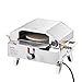 VEVOR 2 IN 1 Outdoor Pizza Oven, 13 in Propane Pizza Oven & Grill, 12,000 BTU Tabletop Propane Gas Oven with Pizza-Stone, Thermometer, Stainless Steel Portable Grill, for Camping & Backyard