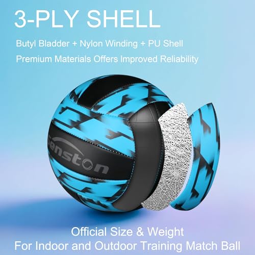 Image of Senston Official Size 5 Volleyball for Adults & Youth Includes Air Pump