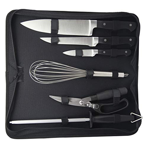 Jogo de 6 Peças para Churrasco com Bolsa de Nylon, Inox, Fracalanza