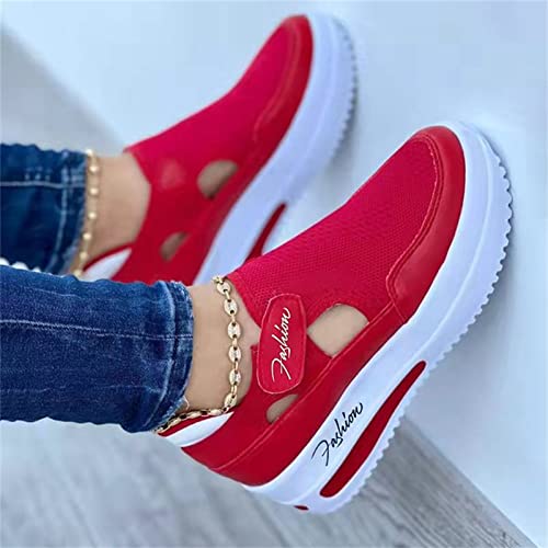 Ladmiple Shoes For Women Sneakers Trendy Slip On Walking Shoes Non Slip Lightweight Fashion Lace Up Platform Loafers2